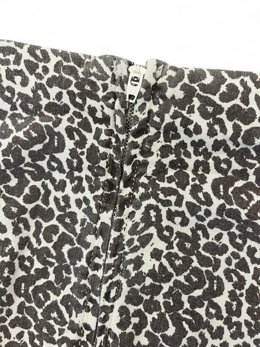 Free People Leopard Print Mini Skirt Brown Cream